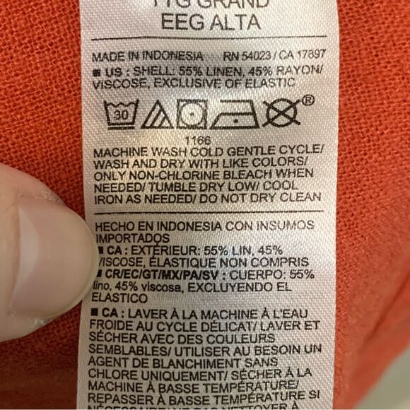 Old Navy Sleeveless Square Neck Linen Blend Mini Dress bronzed amber xxl tall - Picture 6 of 9